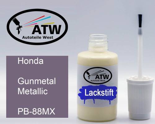 Honda, Gunmetal Metallic, PB-88MX: 20ml Lackstift, von ATW Autoteile West.